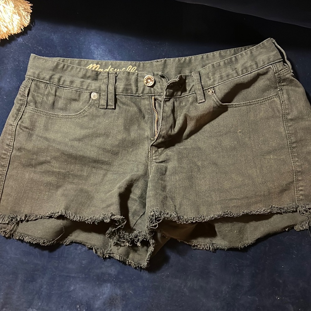 Madewell black cutoff denim shorts